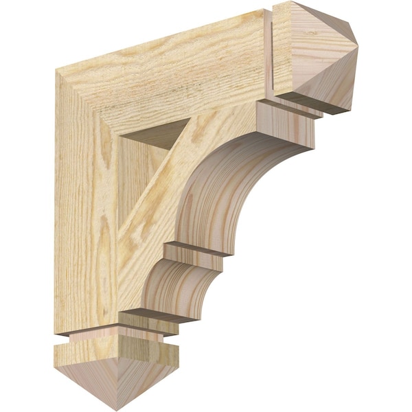 Ekena Millwork Balboa Arts & Crafts Rough Sawn Bracket, Douglas Fir, 4"W x 16"D x 16"H BKT04X16X16BOA03RDF - main